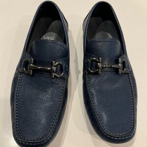 Ferragamo Navy Blue Drivers SZ 10.5
